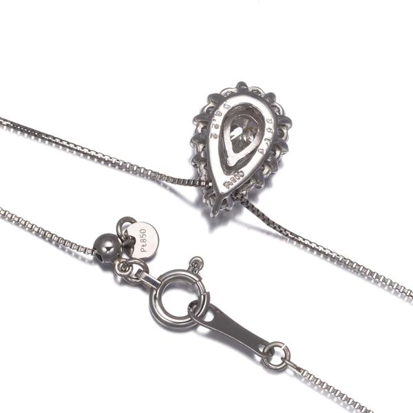 ダイヤ ダイヤモンド 0.196ct L VS2/0.22ct ペアシェイプ ネックレス