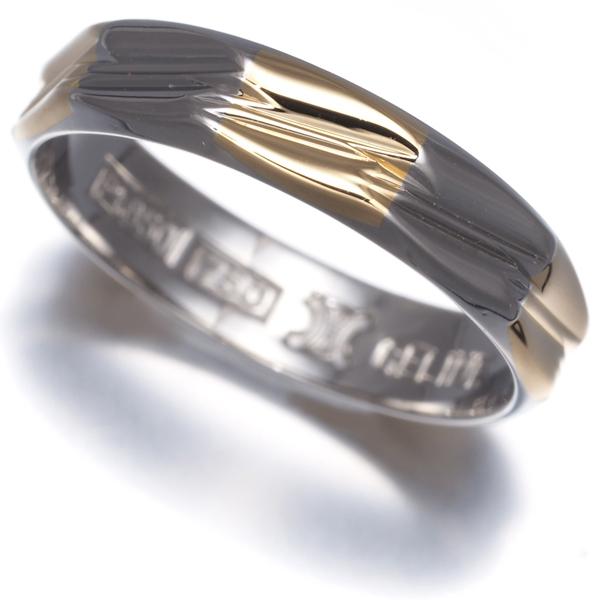 CELINE（セリーヌ） リング ウェディング コンビカラー 9.5号 K18YG