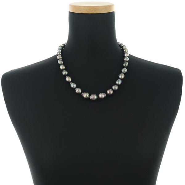 TASAKI（タサキ） ネックレス ブラックパール 真珠 9.2-12.3mm 