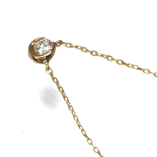 Star Jewelry ムーンセッティングダイヤネックレス0.04ct MOON SETTING DIAMOND NECKLACE 0.04ct(2ZN1605)K18 ネックレス