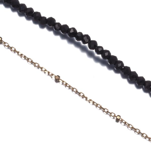 agete（アガット） ネックレス オニキス ロング K10YG BLJ