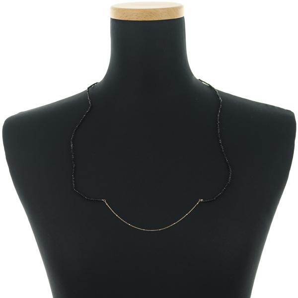 agete（アガット） ネックレス オニキス ロング K10YG BLJ