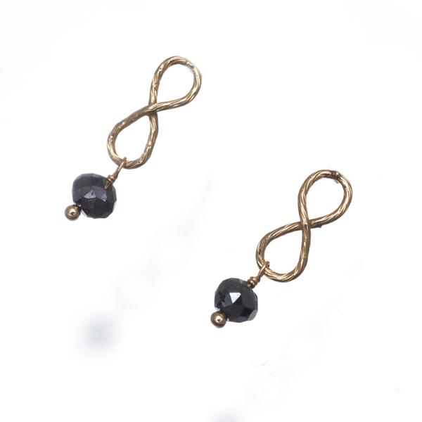 agete（アガット） ピアス ブラックダイヤ ダイヤモンド K10YG BLJ