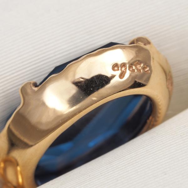 アガット ペンダントトップ 合成スピネル K10YG ソーティングBLJ_3