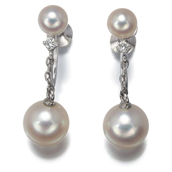ミキモト　パールイヤリング MIKIMOTO（ミキモト） イヤリング パール 真珠 4.5-7.1mm ダイヤ