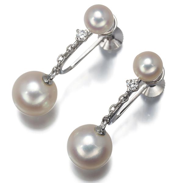 MIKIMOTO（ミキモト） イヤリング パール 真珠 4.5-7.1mm ダイヤ