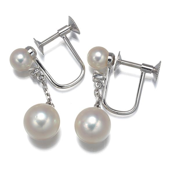 MIKIMOTO（ミキモト） イヤリング パール 真珠 4.5-7.1mm ダイヤ