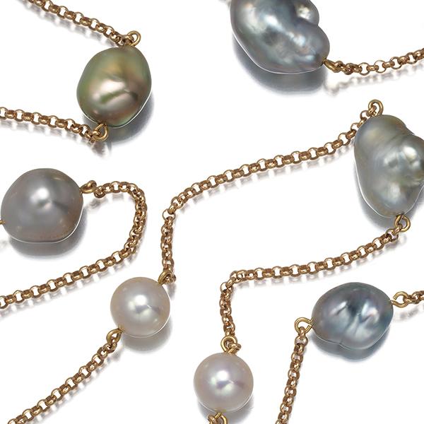 MIKIMOTO（ミキモト） ネックレス ブラック バロックパール 真珠 大幅値下げ‼️ バロックパール真珠ネックレス