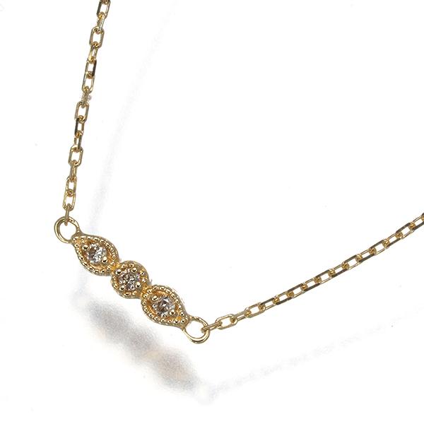 agete（アガット） ブレスレット ダイヤ ダイヤモンド 3P ミルグレイン