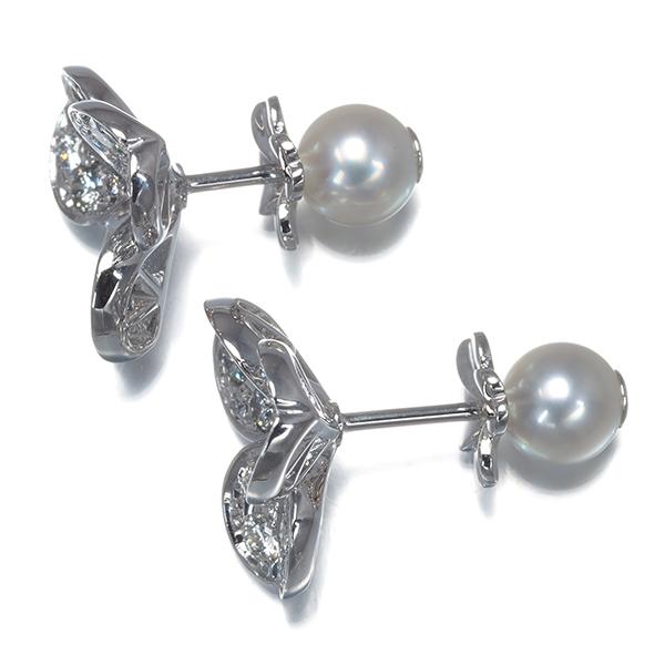 MIKIMOTO（ミキモト） ピアス ダイヤ ダイヤモンド 0.74ct パール 真珠