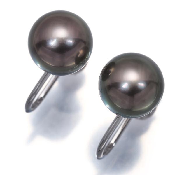 MIKIMOTO（ミキモト） イヤリング 黒蝶真珠 9.5mm 一粒 K18WG BLJ 限界 