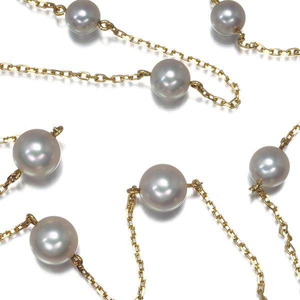 MIKIMOTO（ミキモト） ネックレス パール 真珠 4.8-6.2mm ステーション
