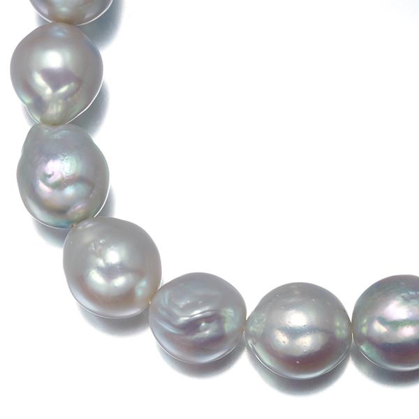 TASAKI（タサキ） ネックレス グレー バロック パール 真珠 9.6-9.8mm 