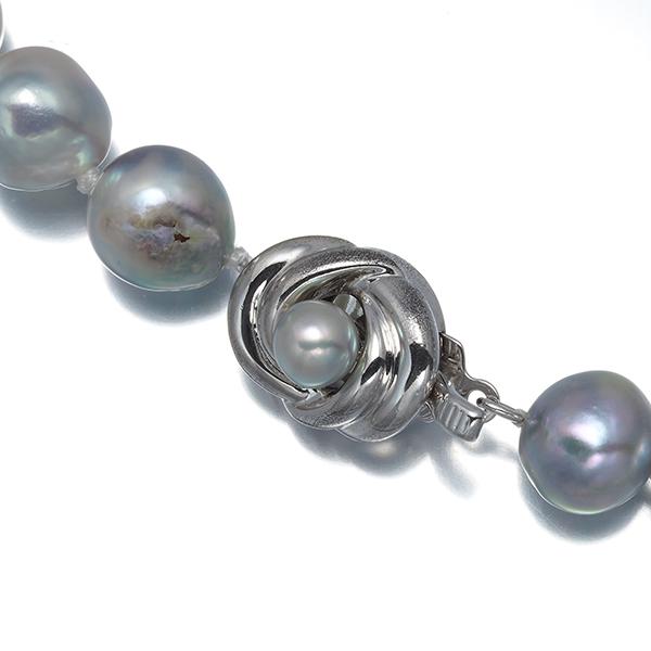 TASAKI（タサキ） ネックレス グレー バロック パール 真珠 9.6-9.8mm