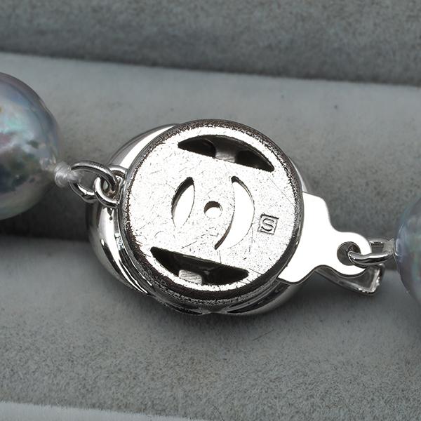 TASAKI 真珠 多重ネックレス TASAKI（タサキ） ネックレス グレー バロック パール 真珠 9.6-9.8mm
