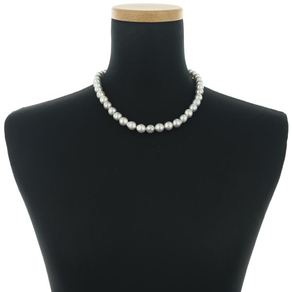 TASAKI 真珠 多重ネックレス TASAKI（タサキ） ネックレス グレー バロック パール 真珠 9.6-9.8mm