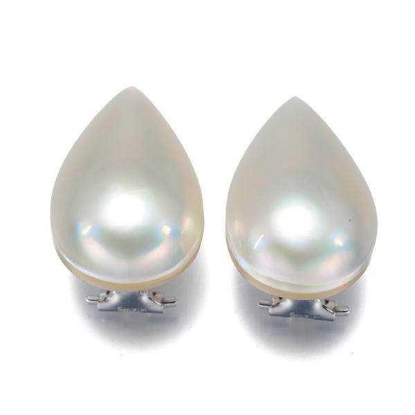 TASAKI タサキ イヤリング パール マベ真珠 ティアドロップ K14WG BLJ 大幅値下げ品_5