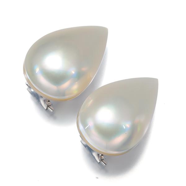 TASAKI タサキ イヤリング パール マベ真珠 ティアドロップ K14WG BLJ 大幅値下げ品_1