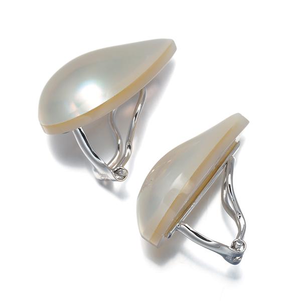 TASAKI タサキ イヤリング パール マベ真珠 ティアドロップ K14WG BLJ 大幅値下げ品_2
