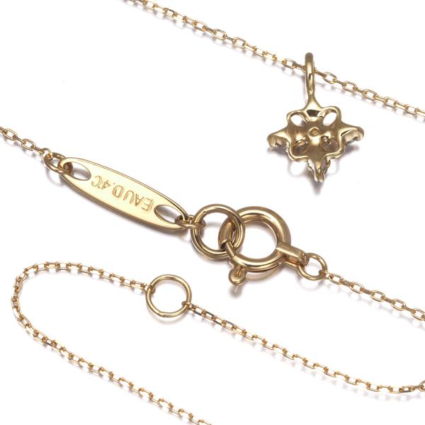 EAU DOUCE4℃ オデュース4℃ ネックレス ダイヤ クロス K18YG BLJ/GENJ