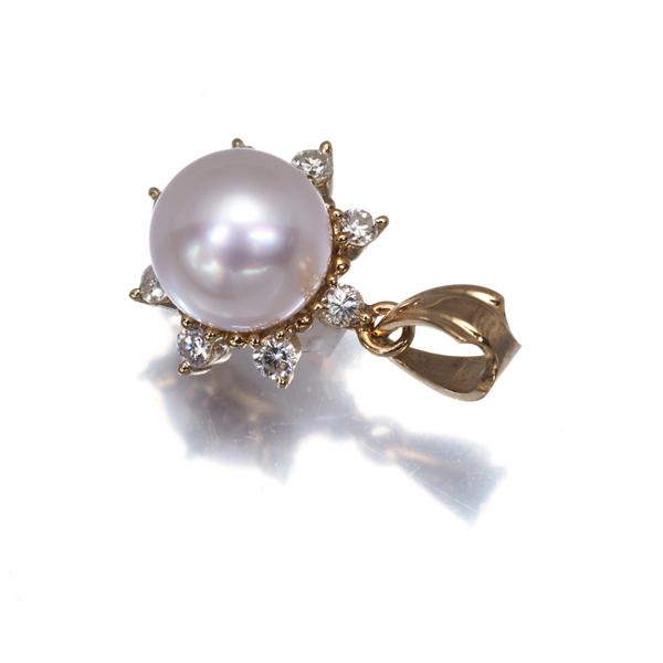 TASAKI（タサキ） ペンダントトップ パール 真珠 7.2mm ダイヤ 