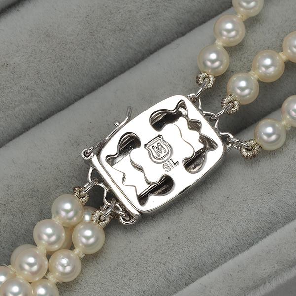 激レア✨MIKIMOTO ミキモト ベビーパール ネックレス シルバー MIKIMOTO（ミキモト） ネックレス ベビーパール 真珠 3.5-4.0mm 3連