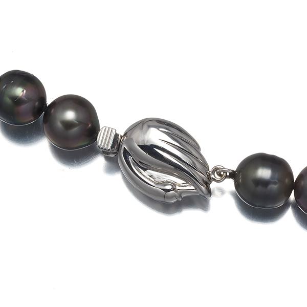 TASAKI（タサキ） ネックレス ブラックパール 真珠 8.1-11.7mm K14WG 
