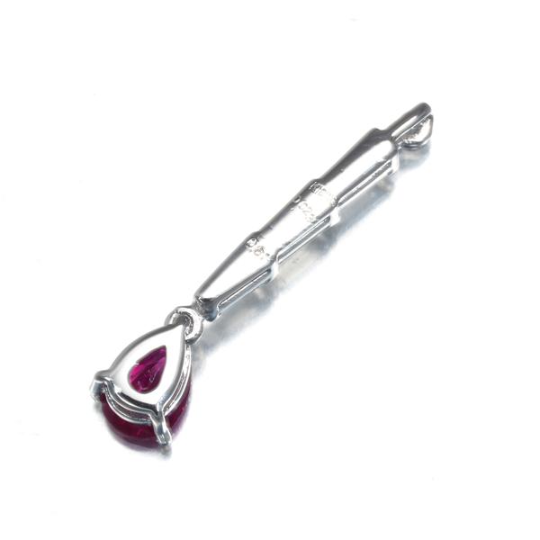 ルビー 0.51ct ダイヤ ダイヤモンド 0.23ct ペアシェイプ 揺れる 
