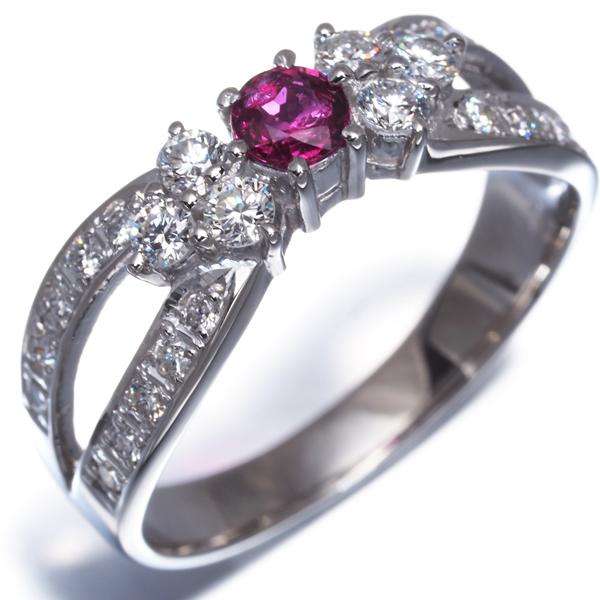 ルビー 0.33ct ダイヤ ダイヤモンド 0.62ct リング Pt900 指輪 GENJ 大幅値下げ品_1