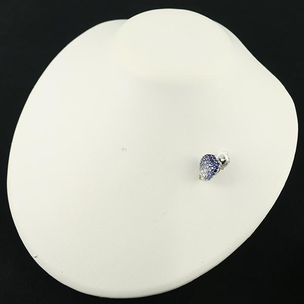 サファイア 2.51ct ダイヤ ダイヤモンド 0.34ct パヴェ タイピン 