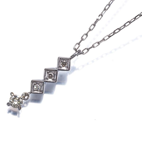 ダイヤ ダイヤモンド 0.11ct 4P ネックレス K18WG GENJ 大幅値下げ品_4