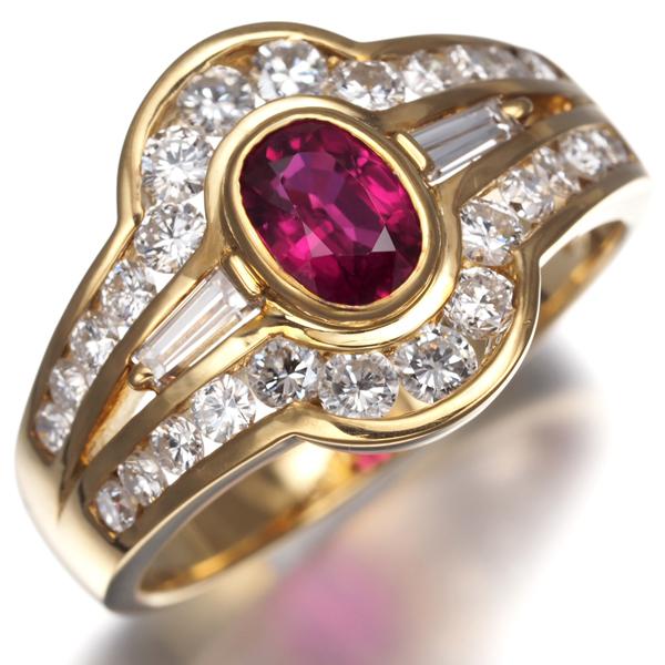 TASAKI（タサキ） リング ルビー 0.88ct ダイヤ 1.00ct 15.5号 K18YG 