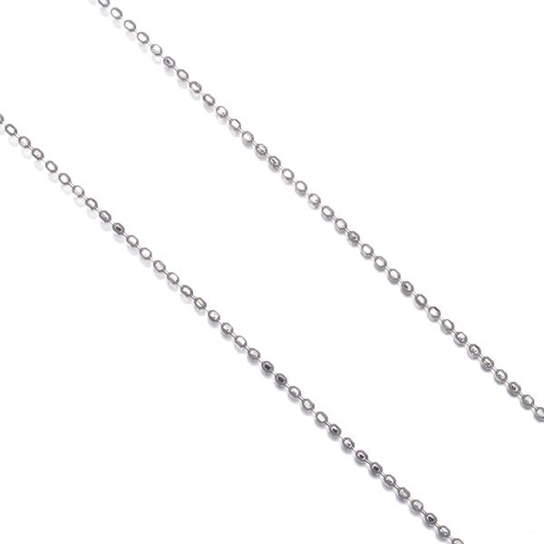 カットボール チェーンネックレス 40cm K14WG GENJ : グリーバー