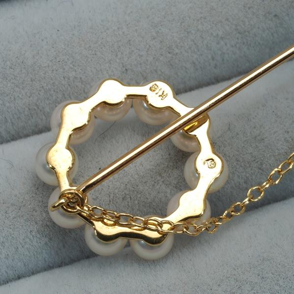 MIKIMOTO（ミキモト） ブローチ パール アコヤ真珠 4.5-4.9mm サークル