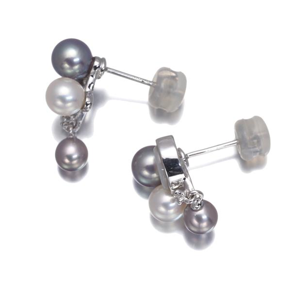 TASAKI（タサキ） ピアス 真珠 4.4-5.4mm シェル ダイヤ ダイヤモンド