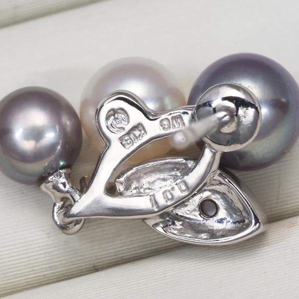 TASAKI（タサキ） ピアス 真珠 4.4-5.4mm シェル ダイヤ ダイヤモンド