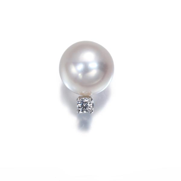 MIKIMOTO（ミキモト） ピアス パール 真珠 7.4mm ダイヤ ダイヤモンド