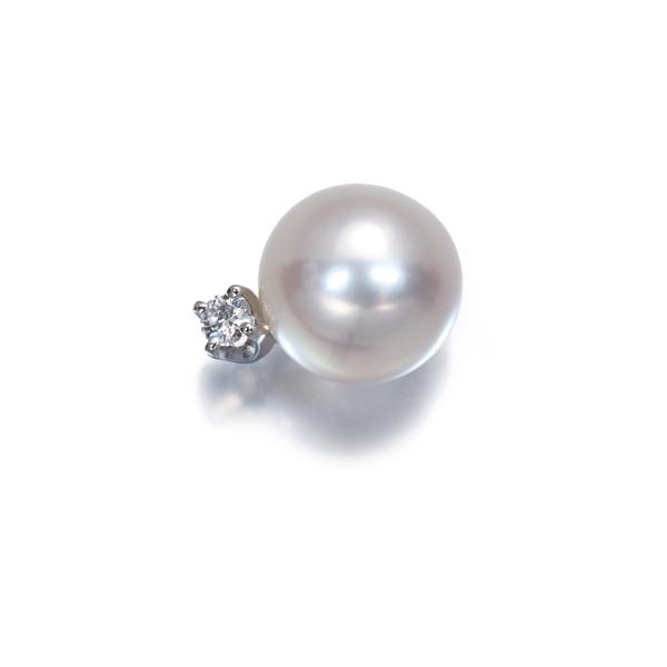 MIKIMOTO（ミキモト） ピアス パール 真珠 7.4mm ダイヤ ダイヤモンド