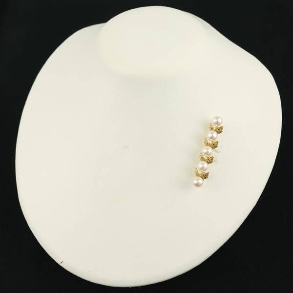 MIKIMOTO（ミキモト） ブローチ パール 真珠 7.0mm リーフ K18YG BLJ