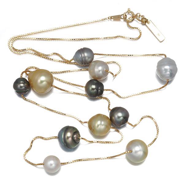 TASAKI（タサキ） ネックレス ゴールデンパール 真珠 8.8-12.5mm