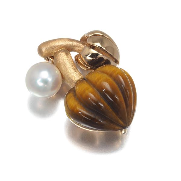 MIKIMOTO（ミキモト） ブローチ兼ペンダントトップ タイガーアイ