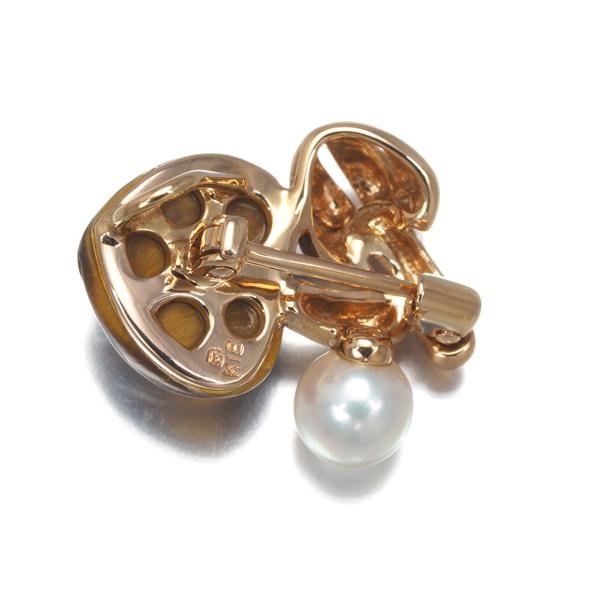 MIKIMOTO（ミキモト） ブローチ兼ペンダントトップ タイガーアイ