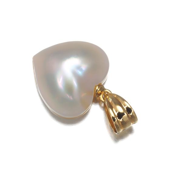 TASAKI（タサキ） ペンダントトップ マベパール 真珠 ハート K18YG BLJ