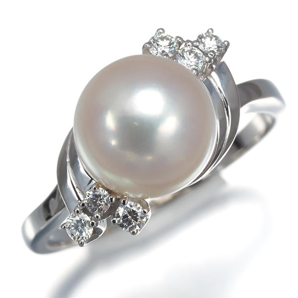 MIKIMOTO（ミキモト） リング パール 真珠 8.6mm ダイヤ ダイヤモンド
