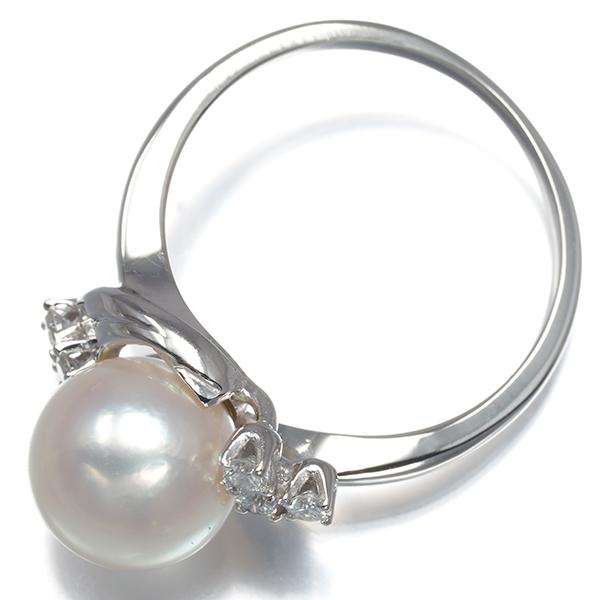 MIKIMOTO（ミキモト） リング パール 真珠 8.6mm ダイヤ ダイヤモンド