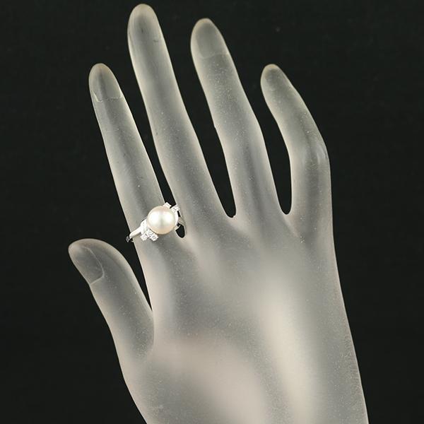 MIKIMOTO（ミキモト） リング パール 真珠 8.6mm ダイヤ ダイヤモンド
