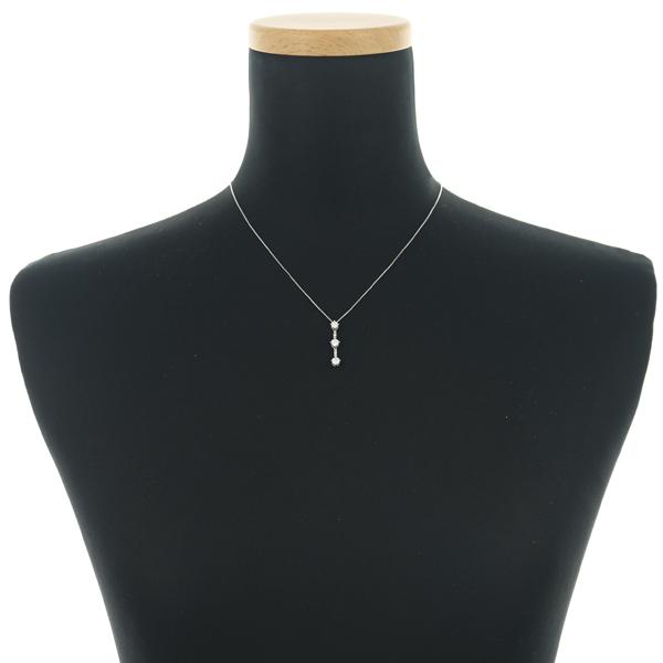 クリア＆ピンクダイヤ ダイヤモンド 0.504ct/0.03ct ネックレス K18WG 