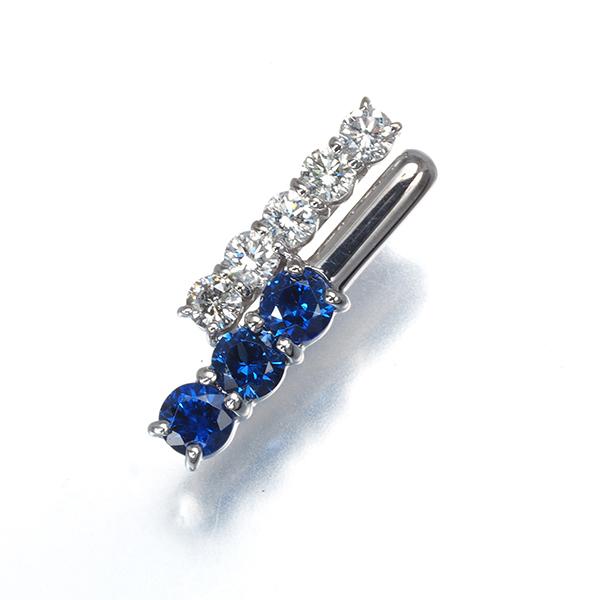 サファイア 0.43ct ダイヤ ダイヤモンド 0.26ct ペンダントトップ K18WG GENJ_4