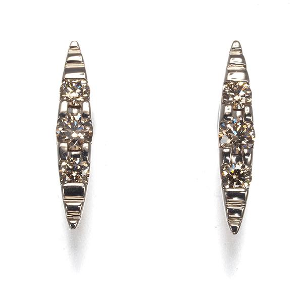0.40ct カシケイ ネイキッド ダイヤモンド ピアス K18BG 現行品 