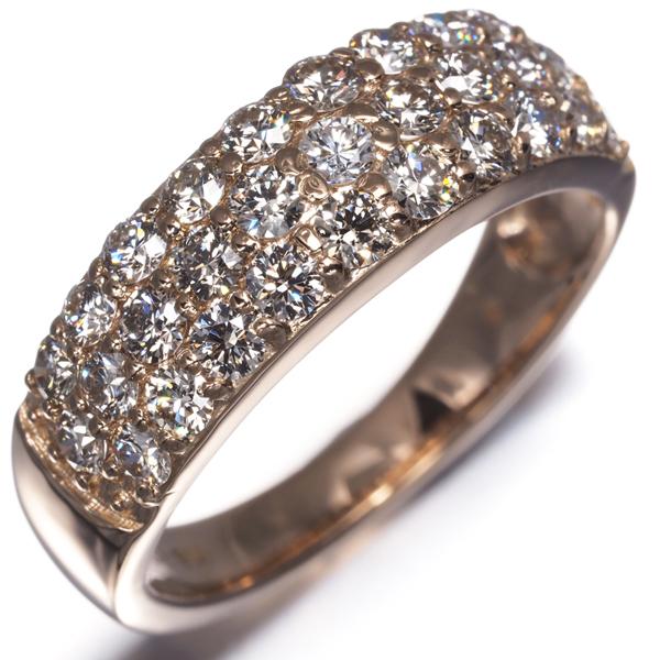 ダイヤ ダイヤモンド 1.00ct パヴェ リング K18PG 指輪 GENJ 大幅値下げ品_1
